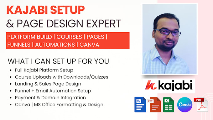 design kajabi landing pages and membership sites