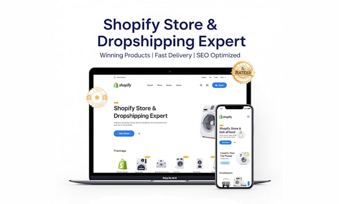build automated shopify dropshipping store or shopify store
