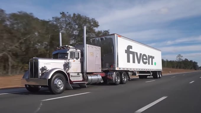 create logistics truck trailer video for your logo
