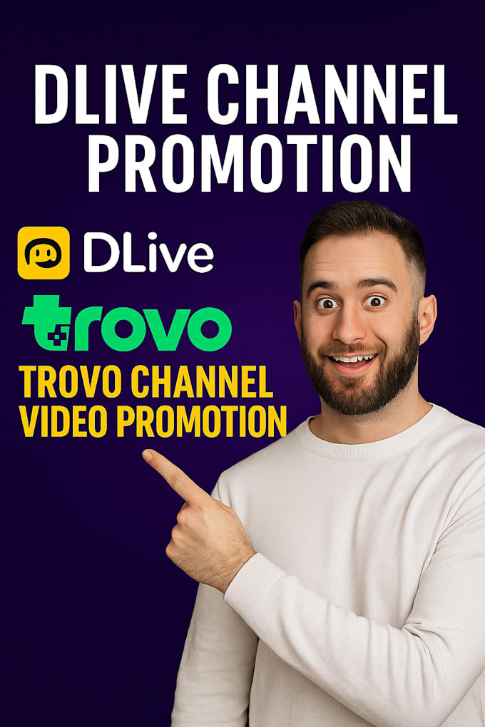 organically promote your dlive channel trovo channel to bring followers, viewers