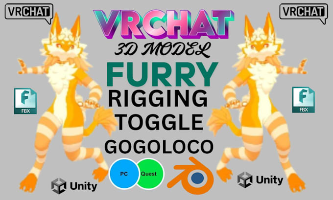 Create a custom vrchat avatar with full rigging and dynamic by Adekunle ...