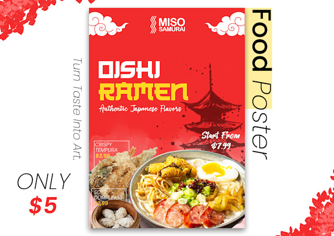 create stunning food poster for your bussines