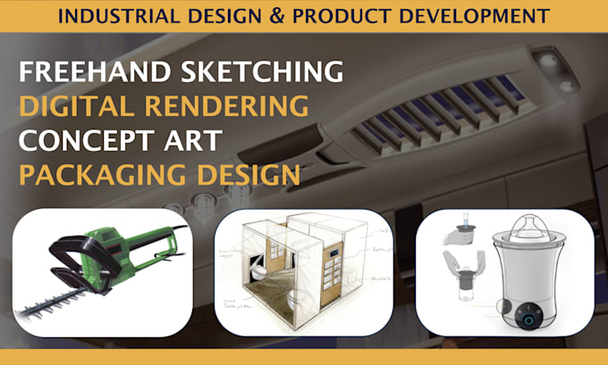 create professional product illustrations, sketches and visual presentations