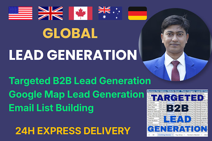 do targeted b2b lead generation, google map lead generation, email list building