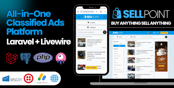 create a buy and sell classified website like olx