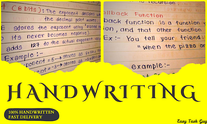 handwrite notes, letters, and assignments