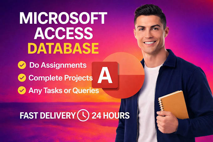 set up ms access database assignments, projects