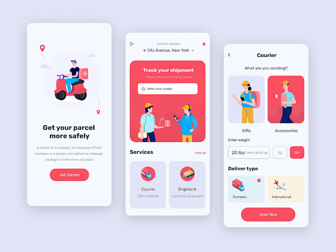 develop on demand courier delivery app, parcel delivery app, home service app