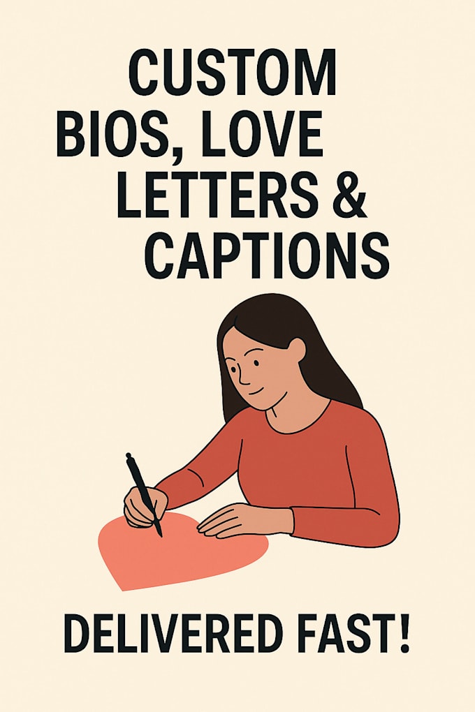 write custom bios, love letters, captions, and messages