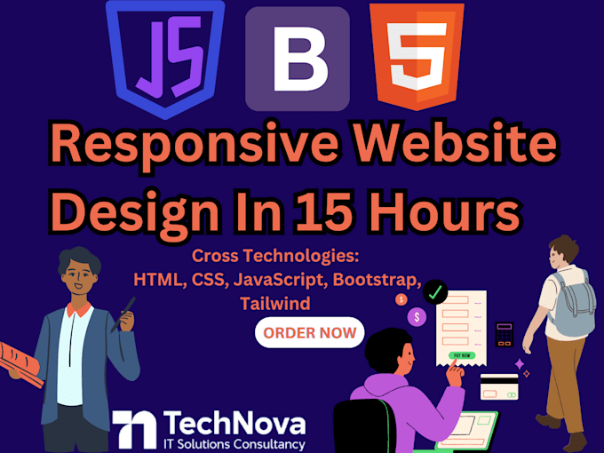 Design a responsive website with html css bootstrap by Gulbharlaghari ...
