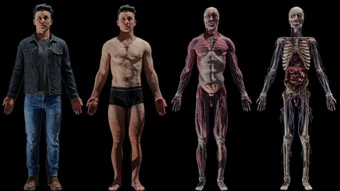 create realistic human 3d characters