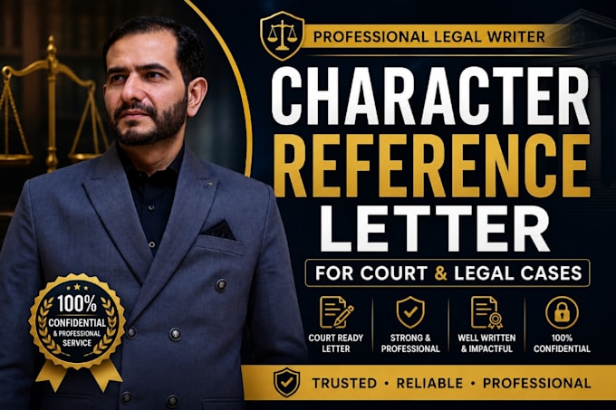 make court character reference letter for legal cases