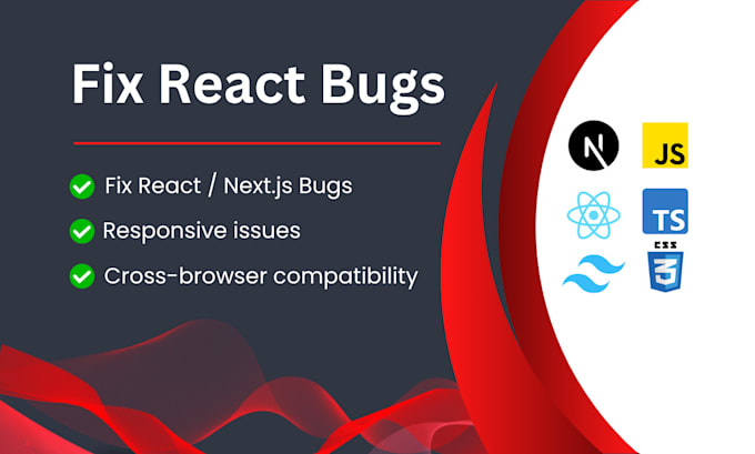 fix react next js HTML CSS javascript bugs or errors fast