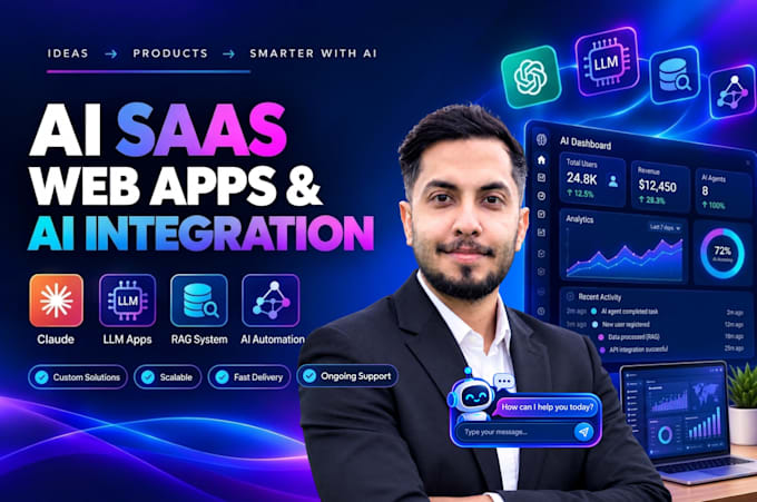 build ai saas web apps website with claude, openai, rag, and ai integration