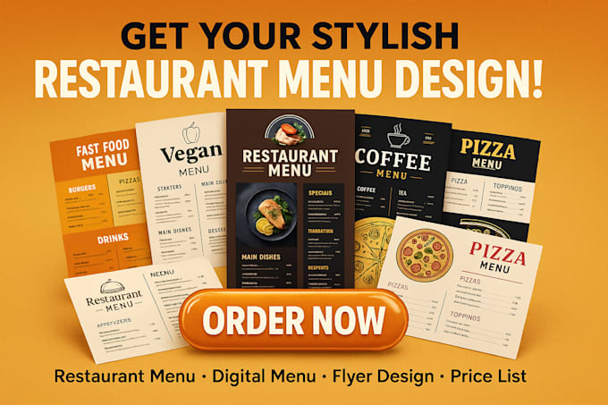 Design a professional, editable restaurant menu using canva by Joel ...