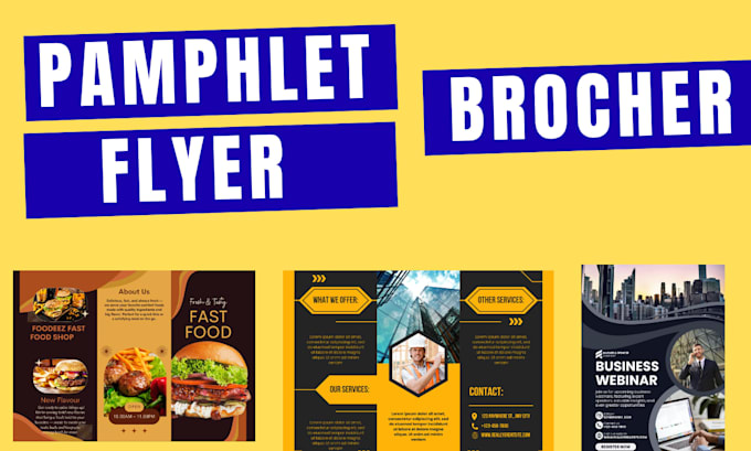 create a digital business pamphlet flyer poster leaflet brochure banner design