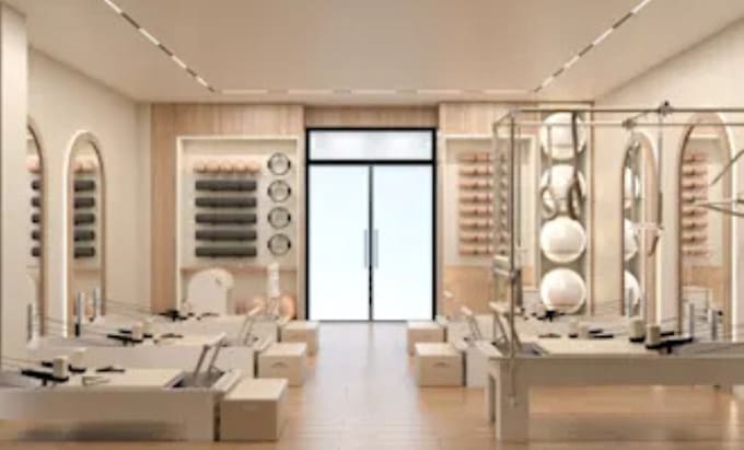 3d modeling of the yoga studio interior design by Rockydanny | Fiverr