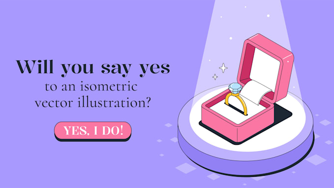 create modern isometric illustration for website or app