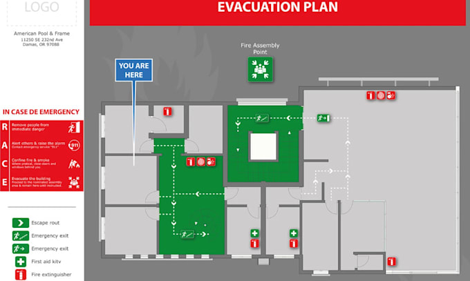Do emergency fire safety and evacuation plan by Lizzy_wyte | Fiverr