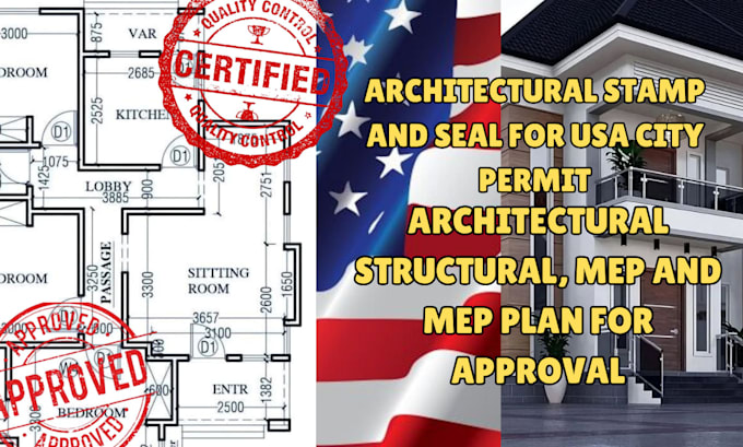 Stamp and draw architectural and engineering mep drawing for permit ...