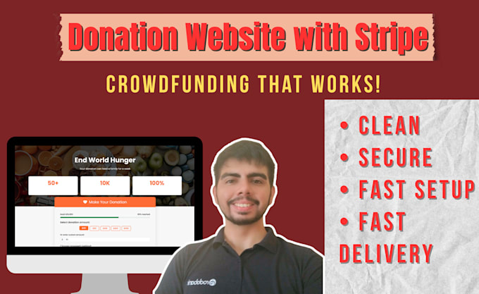 create a donation or crowdfunding website using stripe