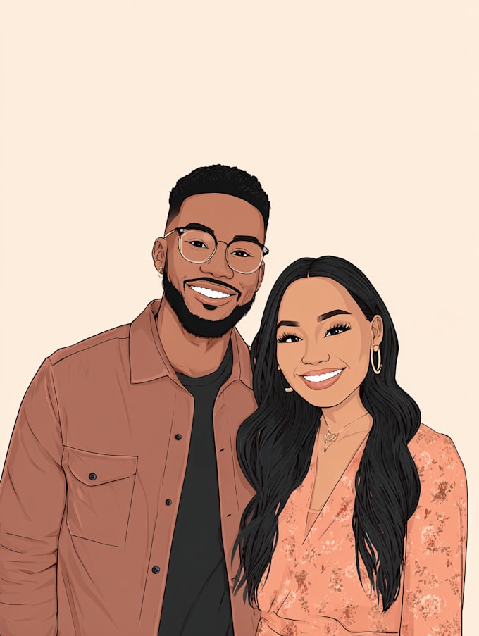 make a printable minimalist portrait for couples, family
