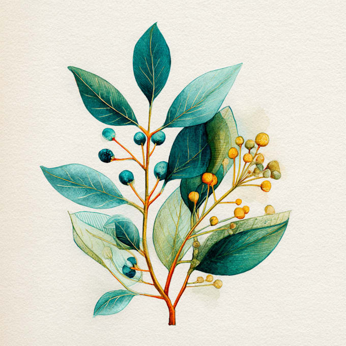 make a botanical watercolor illustration