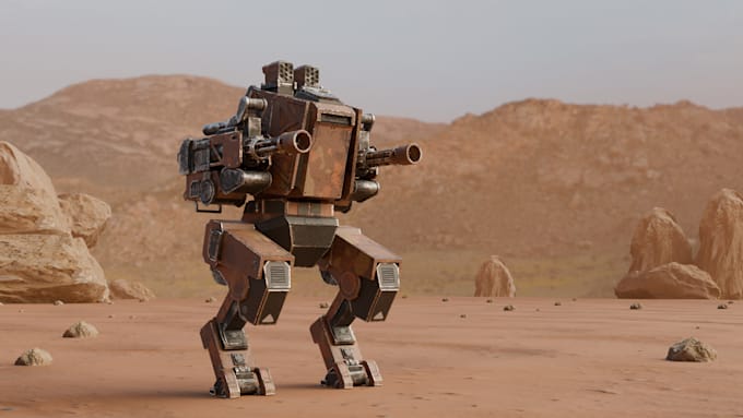 make 3d robot characters in blender