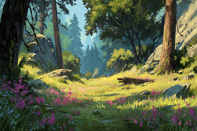 draw environment concept art, fantasy worlds