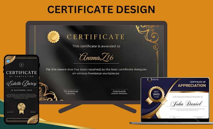 design diploma certificate and degree award, voucher design, certificate design