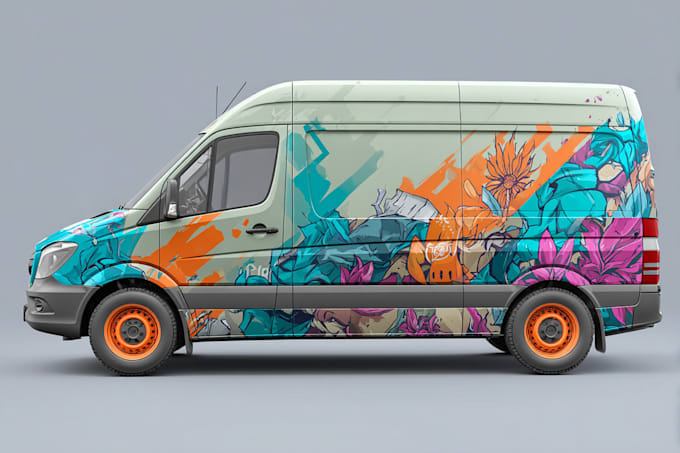 draw car wrap design, vehicle wrap design art for you