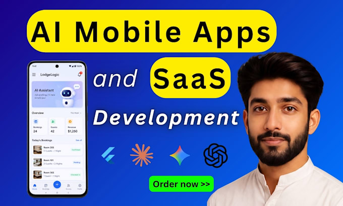 develop ai mobile app, ai saas application as flutter developer