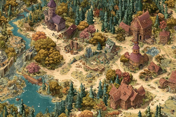 make a high quality digital fantasy map