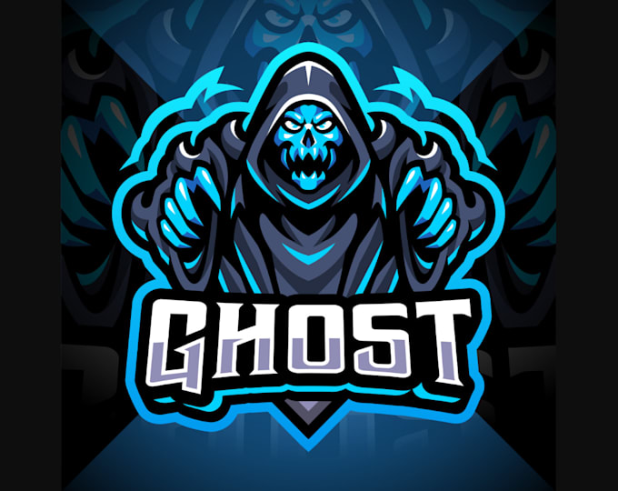 create ghost cartoon, character mascot logo with creative concepts