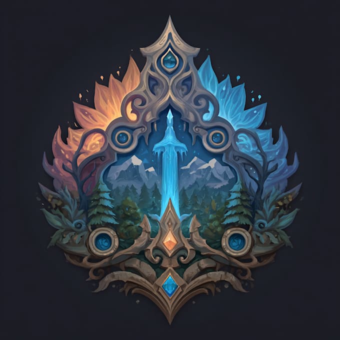 hand paint fantasy logo