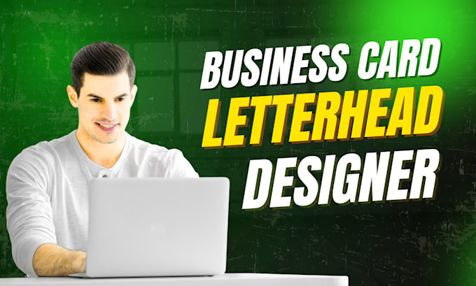 make professional minimalists digital business card create letterhead design