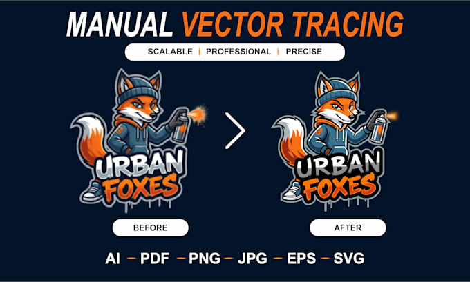 redraw, vector trace manually and convert to vector