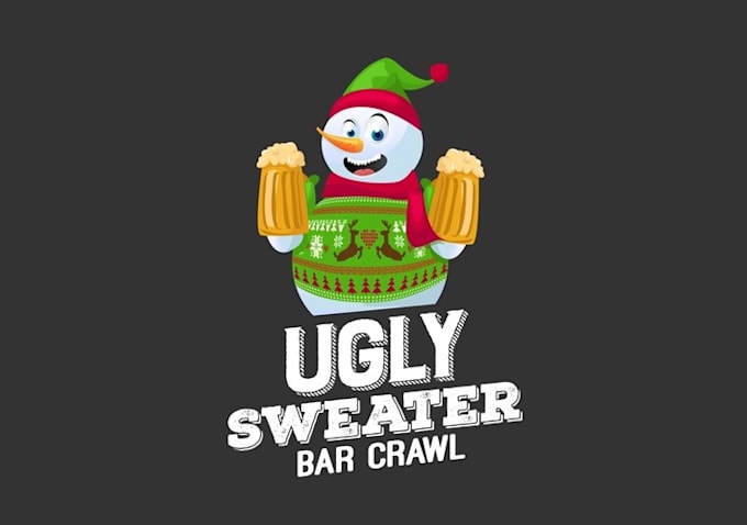 design perfect sweater bar crawl logo