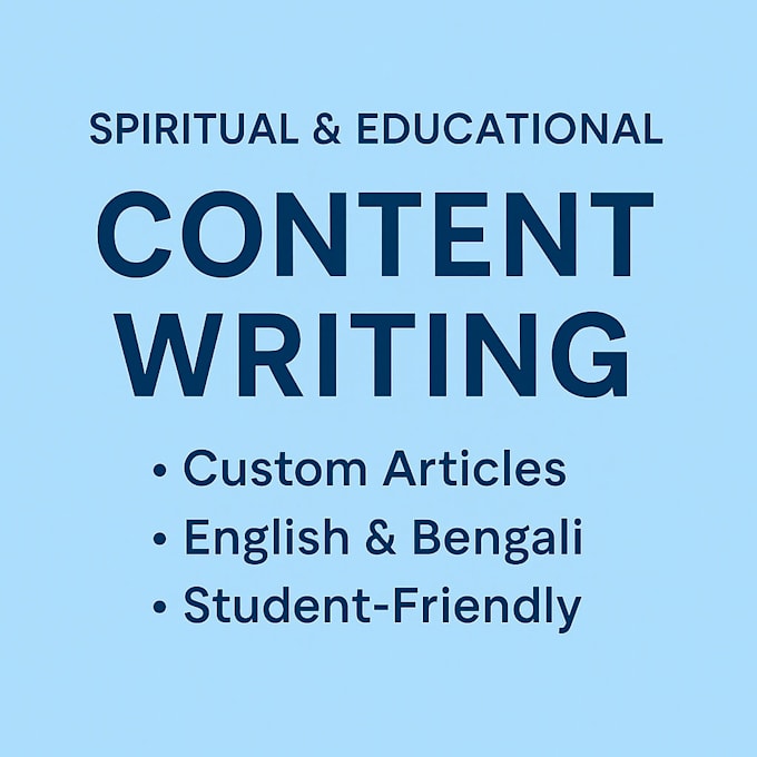 write authentic spritual and educational content