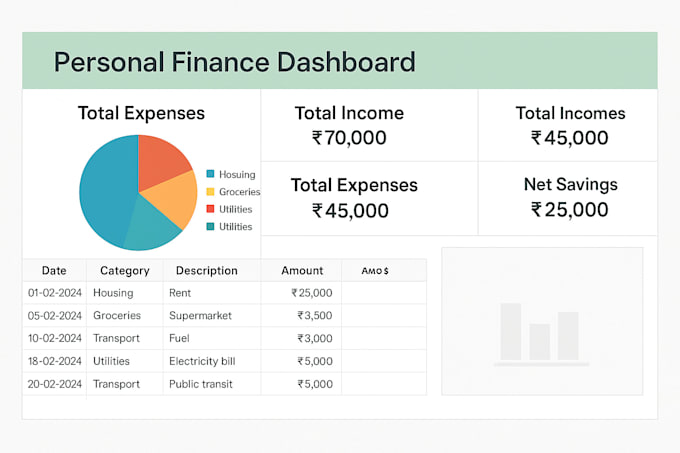 create a personal finance dashboard or investment tracker in excel or sheets