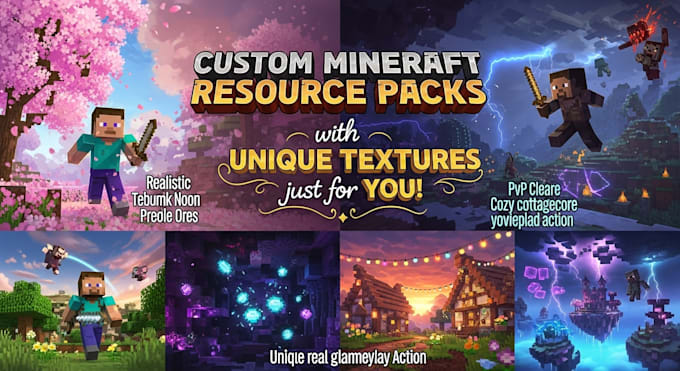 create a custom minecraft resource pack with unique textures