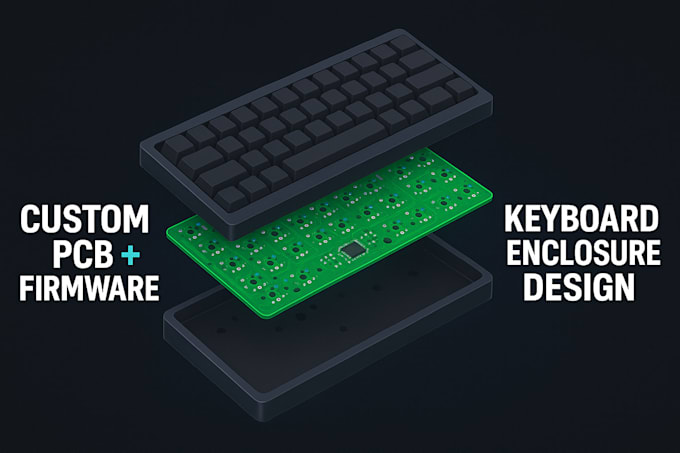 design custom mechanical keyboard pcb, qmk firmware, and design enclosures