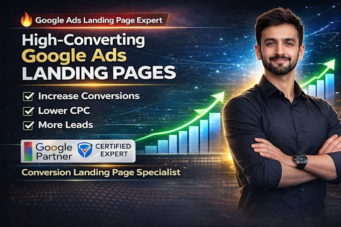 design conversion focused wordpress elementor landing page PPC and google ads