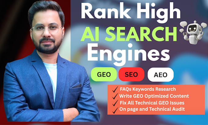 optimize your website for ai engine and google with GEO, aeo and SEO service
