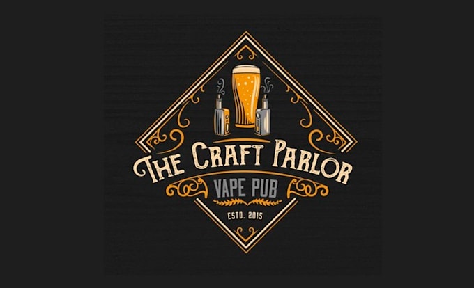 design classic craft beer vape pub logo