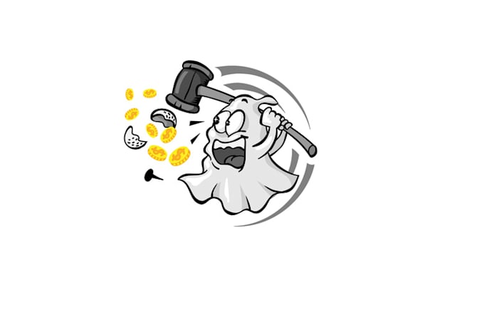 design awesome ghost hammer logo