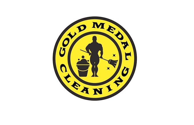 design gold medal cleaning logo
