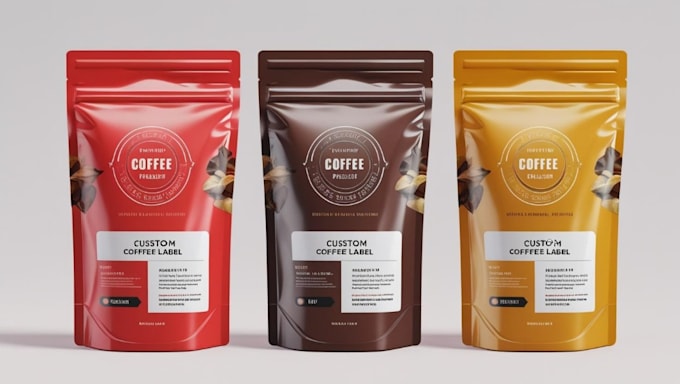 Create a coffee bag, packaging and label sticker design by Jettlotin ...