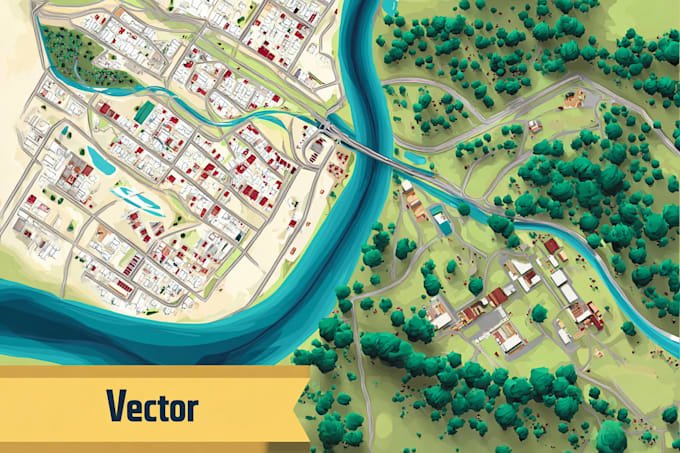 illustrate a creative vector map