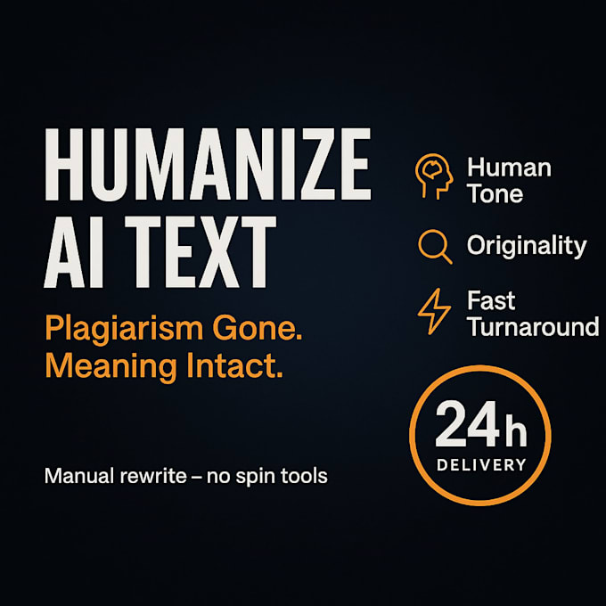 fix ai text, humanize it, and make it plagiarism free